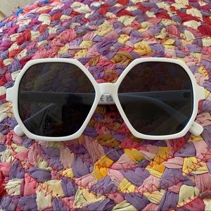 Funky white sunglasses